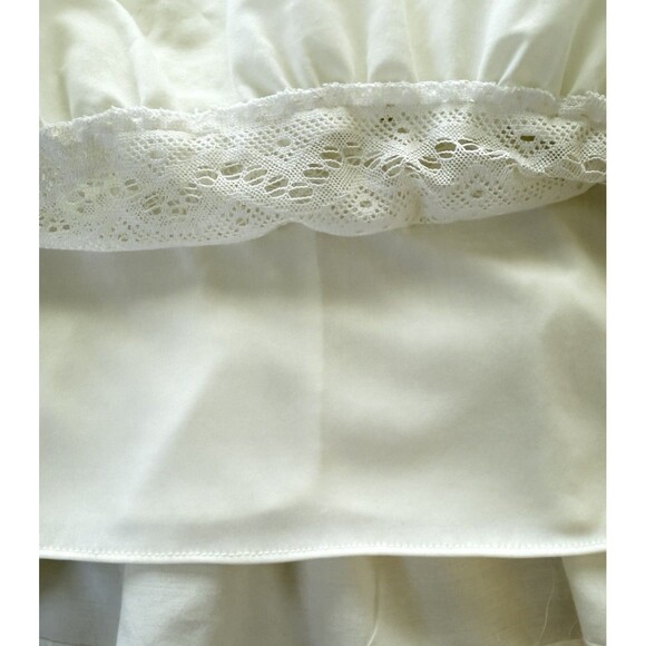Rare Editions Girls Sz 6 White Lace Dress Thin Straps Bottom Ruffle 100% Poly - Picture 11 of 11